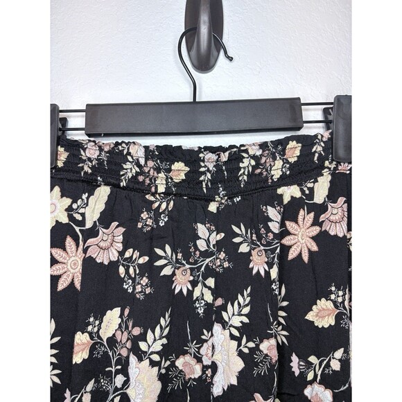 Forever 21+ Black Floral Stretch Harem Pants Size 2X - Picture 5 of 8
